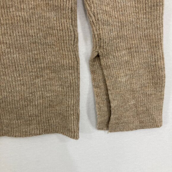 New Easel Medium Light Brown Turtle Neck Cozy Long Sleeve Neutral Sweater - Picture 10 of 11